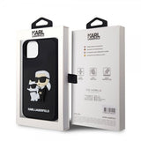 Karl Lagerfeld iPhone 15 -kuori 3D Rubber Karl & Choupette musta