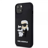 Karl Lagerfeld iPhone 15 -kuori 3D Rubber Karl & Choupette musta