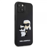 Karl Lagerfeld iPhone 15 -kuori 3D Rubber Karl & Choupette musta