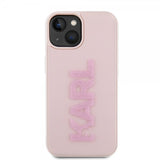 Karl Lagerfeld iPhone 15 -kuori 3D Rubber Karl Pink