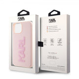 Karl Lagerfeld iPhone 15 -kuori 3D Rubber Karl Pink