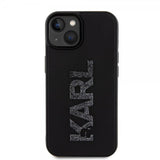 Karl Lagerfeld iPhone 15 -kuori 3D Rubber Karl Musta