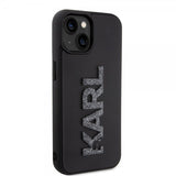 Karl Lagerfeld iPhone 15 -kuori 3D Rubber Karl Musta