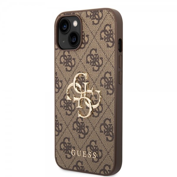 Guess iPhone 15 Kuoret 4G Logo Ruskea
