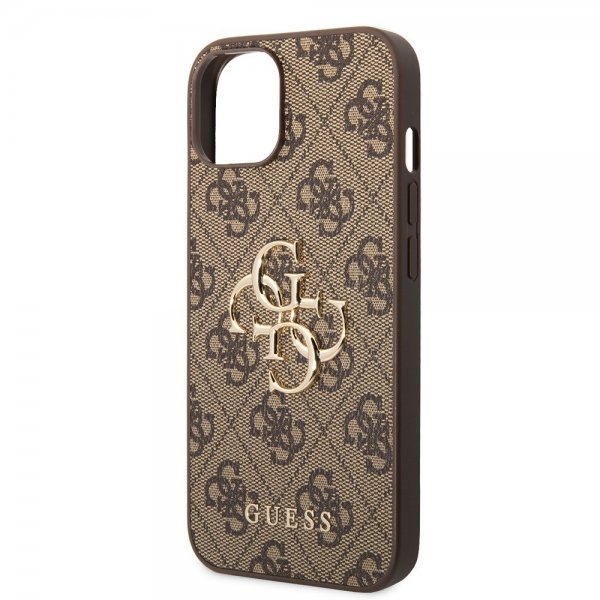 Guess iPhone 15 Kuoret 4G Logo Ruskea
