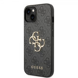 Guess iPhone 15 Kuoret 4G Logo Harmaa