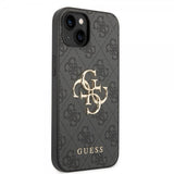 Guess iPhone 15 Kuoret 4G Logo Harmaa