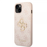 Guess iPhone 15 Kuoret 4G Logo Pinkki