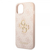 Guess iPhone 15 Kuoret 4G Logo Pinkki