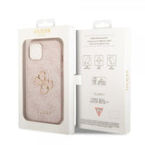 Guess iPhone 15 Kuoret 4G Logo Pinkki