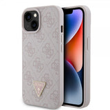 Guess iPhone 15 Kuoret 4G Metal Triangle Strass Ruusukulta