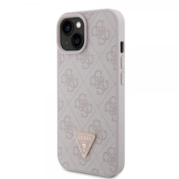 Guess iPhone 15 Kuoret 4G Metal Triangle Strass Ruusukulta