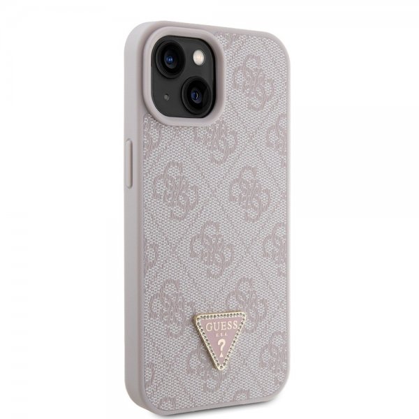 Guess iPhone 15 Kuoret 4G Metal Triangle Strass Ruusukulta