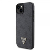 Guess iPhone 15 Kuoret 4G Metal Triangle Strass Musta