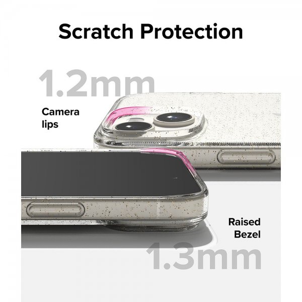 Ringke iPhone 15 Air Glitter Clear -suojakuori