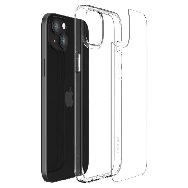 Spigen iPhone 15 -kuori Air Skin Hybrid Crystal Clear