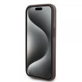 Guess iPhone 15 Kuoret Bottom Stripe MagSafe Ruskea