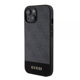 Guess iPhone 15 Kuori Bottom Stripe MagSafe Musta