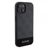 Guess iPhone 15 Kuori Bottom Stripe MagSafe Musta