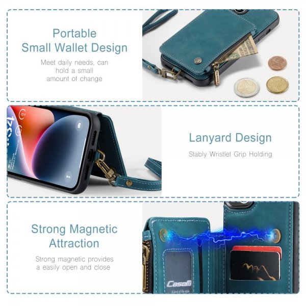 CaseMe iPhone 15 -suojakotelo, C20-sarja, petrolinsininen