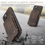 CaseMe iPhone 15 -kuori, C20-sarja, kahvi