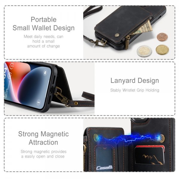 CaseMe iPhone 15 -kuori C20-sarja Musta