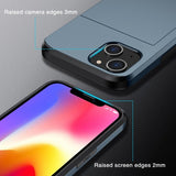 iPhone 15 Kuoret Card Slide Sininen