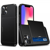 iPhone 15 Suojakuori Korttikelkalla, musta
