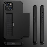 iPhone 15 Suojakuori Korttikelkalla, musta