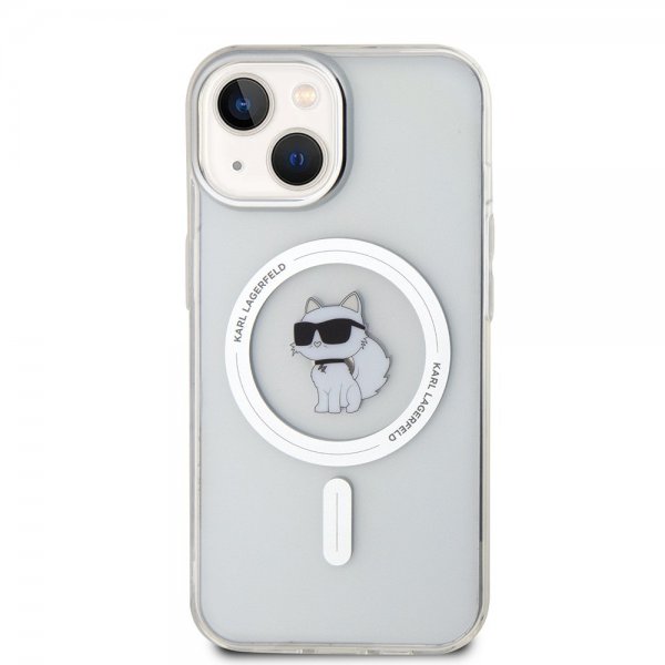 Karl Lagerfeld iPhone 15 -kuori Choupette MagSafe, läpinäkyvä