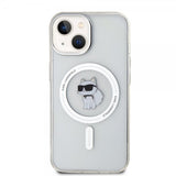 Karl Lagerfeld iPhone 15 -kuori Choupette MagSafe, läpinäkyvä