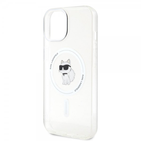 Karl Lagerfeld iPhone 15 -kuori Choupette MagSafe, läpinäkyvä