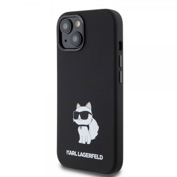Karl Lagerfeld iPhone 15 -kuori Choupette NFT Musta