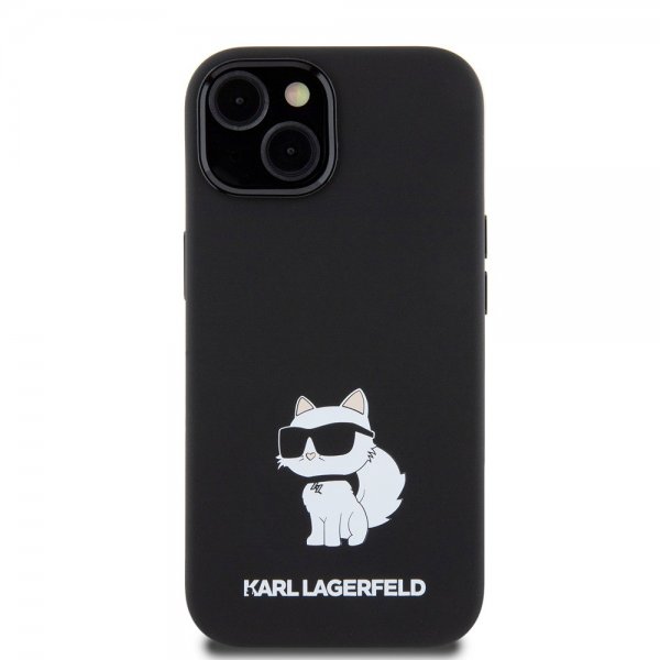 Karl Lagerfeld iPhone 15 -kuori Choupette NFT Musta