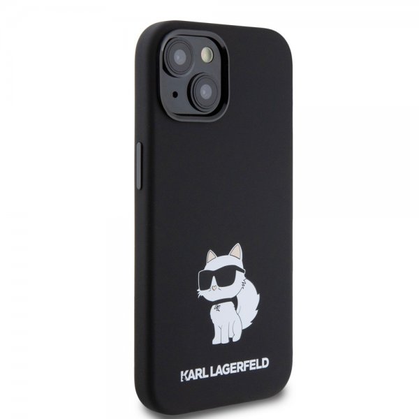 Karl Lagerfeld iPhone 15 -kuori Choupette NFT Musta