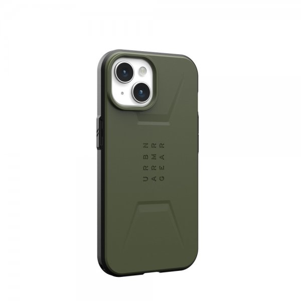 Urban Armor Gear (UAG) iPhone 15 Civilian MagSafe -suojakuori, Olive Drab