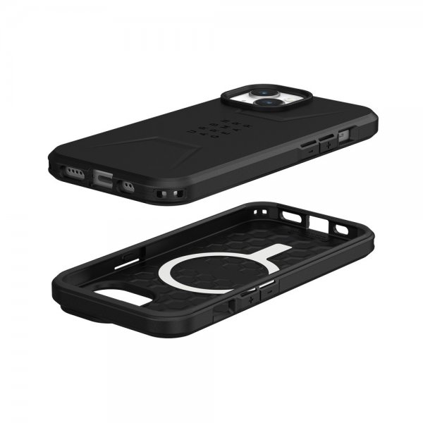 Urban Armor Gear (UAG) iPhone 15 -suojakuori Civilian MagSafe, musta