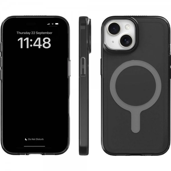 agood company iPhone 15 -suojakuori CLRPRTCT Tinted Black