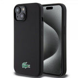 Lacoste iPhone 15 -kuori Croc Logo MagSafe Musta