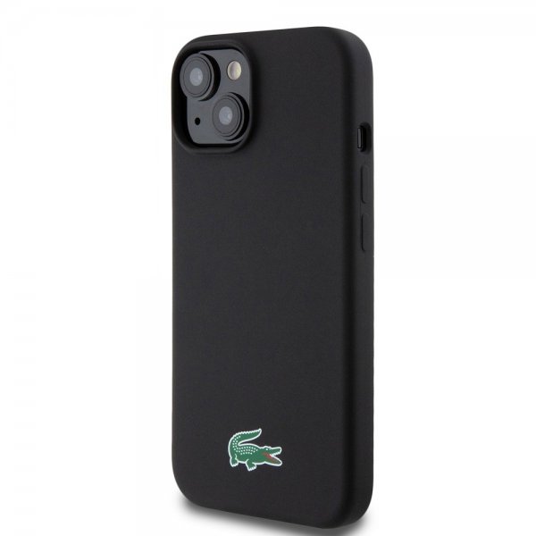 Lacoste iPhone 15 Plus Suojakuori Croc Logo MagSafe Musta