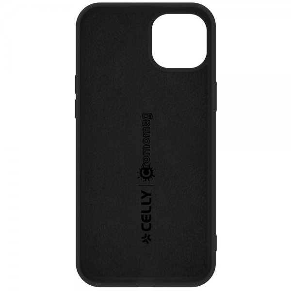 Celly iPhone 15 -suojakuori CROMOMAG, musta