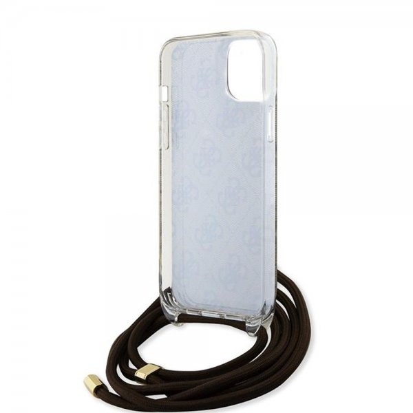 Guess iPhone 15 Kuoret Crossbody Cord Ruskea
