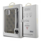 Guess iPhone 15 Kuoret Crossbody Cord Ruskea