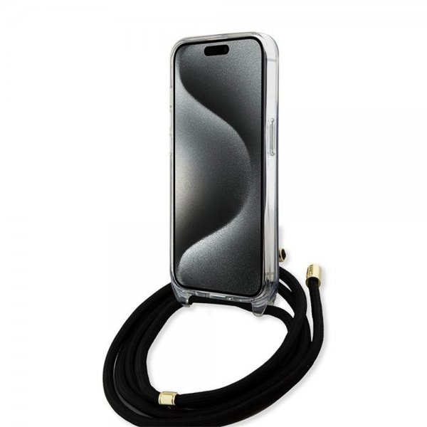 Guess iPhone 15 Kuoret Olkahihnalla Musta
