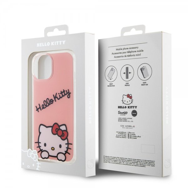 Hello Kitty iPhone 15 Kuoret Daydreaming Crossbody Pinkki