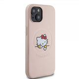Hello Kitty iPhone 15 -kuori, painettu logo, MagSafe, pinkki