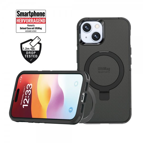 4smarts iPhone 15 Defend Case Magic Stand MagSafe -suojakuori
