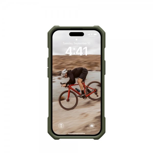 Urban Armor Gear (UAG) iPhone 15 Essential Armor MagSafe -suojakuori, Olive Drab