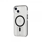Tech21 iPhone 13/14/15/16e/17e Suojakuori Evo Crystal Kick MagSafe kirkas/musta