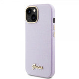 Guess iPhone 15 Kuoret Full Glitter Wrapped Lilac